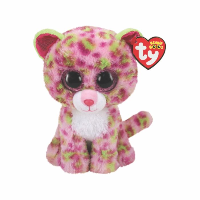 TY Beanie Boos Lainey Χνουδωτό Λεοπάρδαλη Ροζ 15εκ