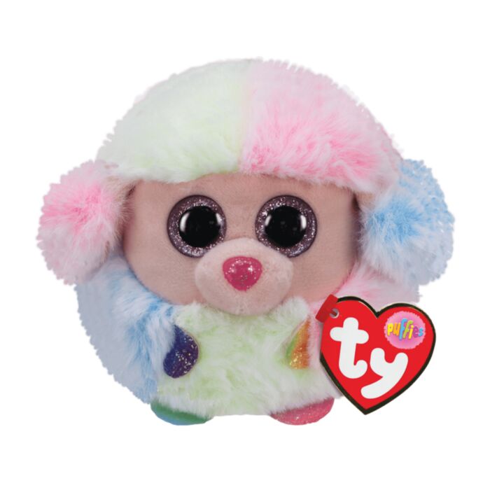 TY Beanie Balls Rainbow Χνουδωτό Σκυλάκι Poodle Πολύχρωμο