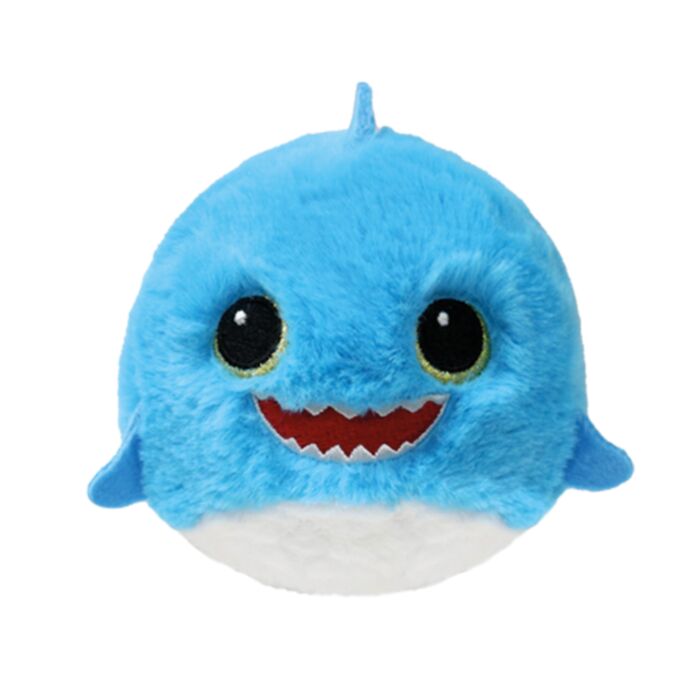 TY Beanie Bouncers Fins Plush Bounce Ball Shark Blue