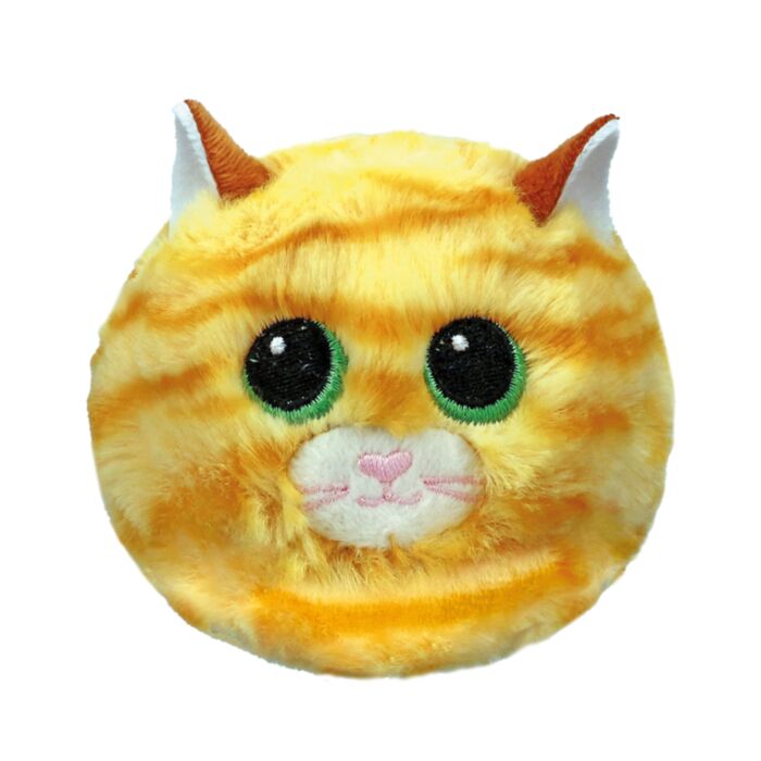 TY Beanie Bouncers Purry Plush Bounce Ball Cat Yellow