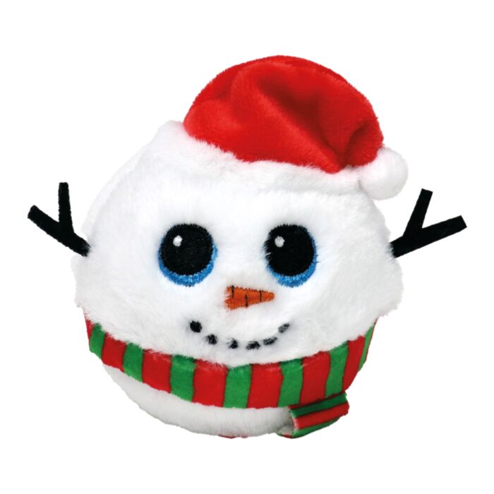 TY Beanie Bouncers Plush Bounce Ball Snowman White