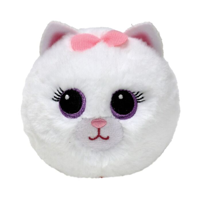 TY Beanie Bouncers Purdy Plush Bounce Ball Kitty White