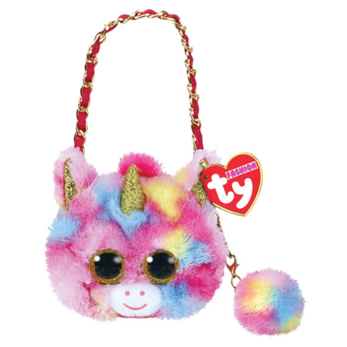 TY Fashion Fantasia Plush Mini Bag Unicorn Multicolor