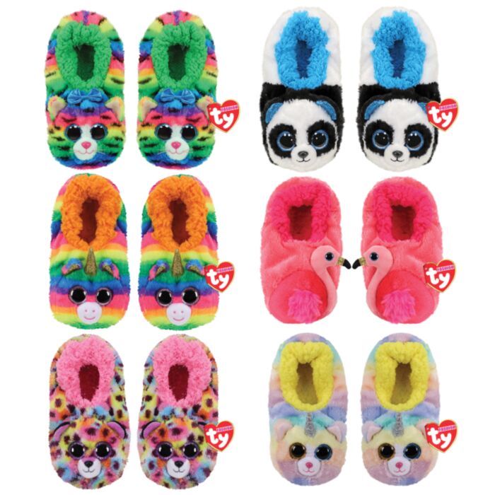 TY Fashion Plush Slippers in Various Designs