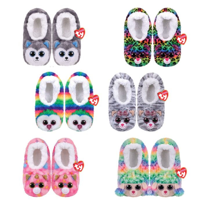 TY Fashion Plush Slippers in Various Designs