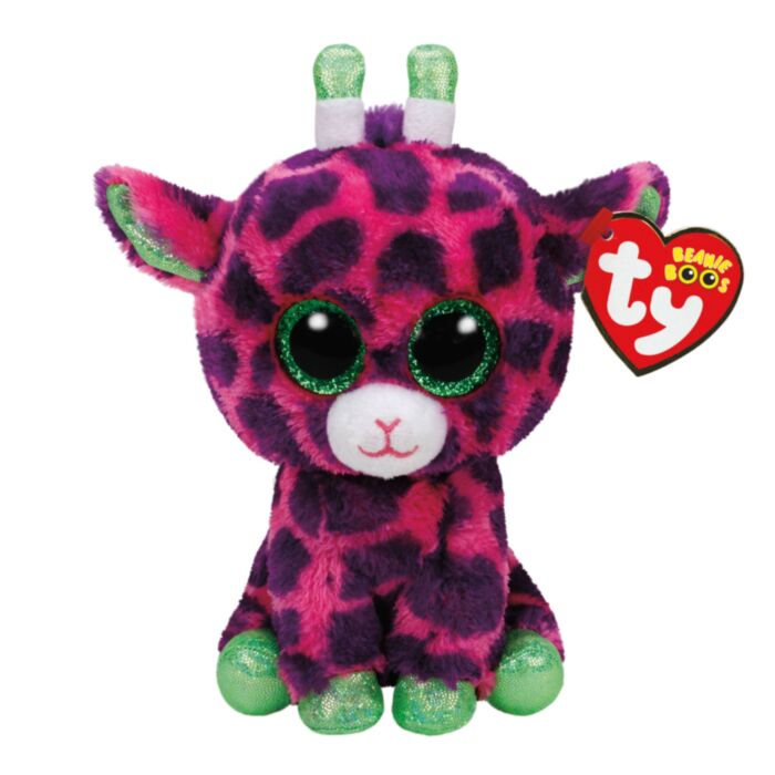 TY Beanie Boos Gilbert Χνουδωτό Καμηλοπάρδαλη Ροζ Και Μωβ 70εκ