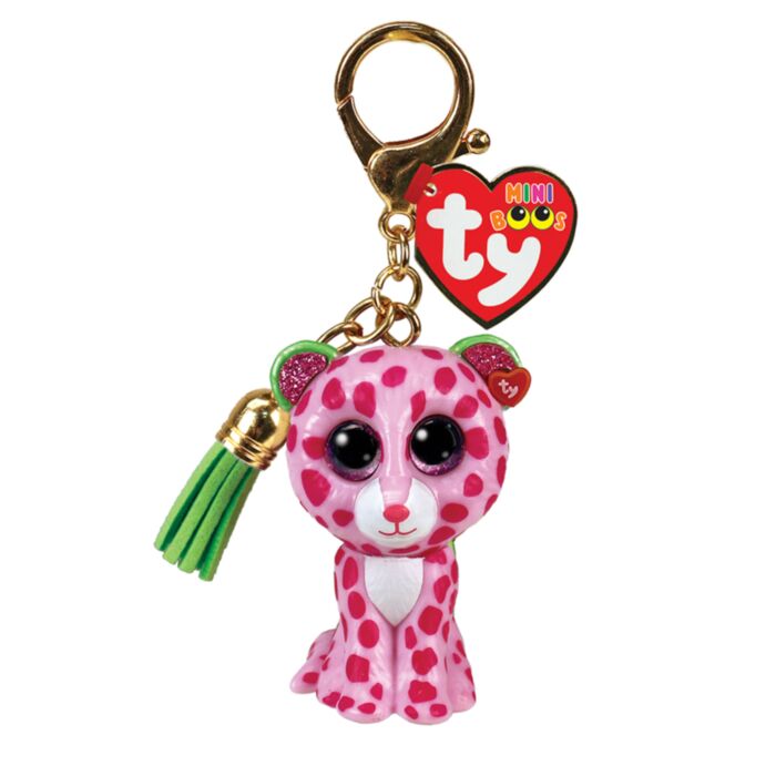 TY Mini Boos Clip Glamour Leopard Pink