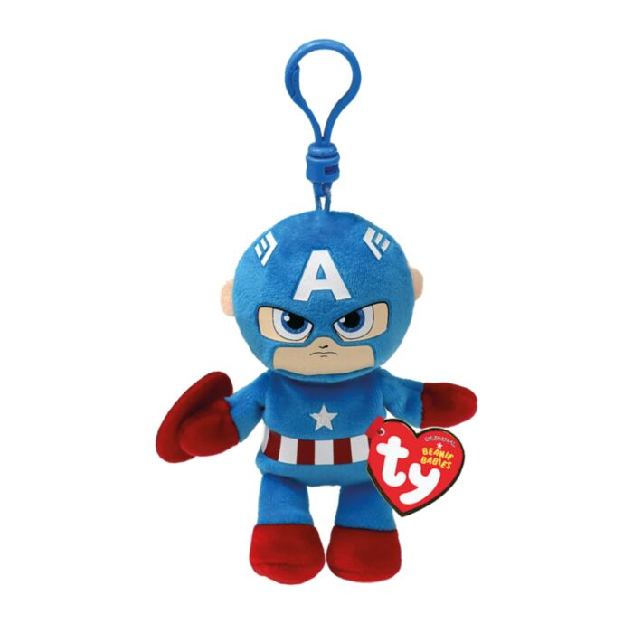 TY Beanie Babies Clip Plush Captain America 8,5cm