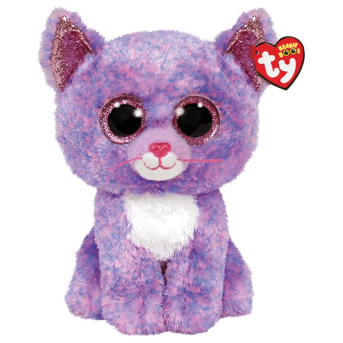 TY Beanie Boos Cassidy Plush Cat Lavender 23cm