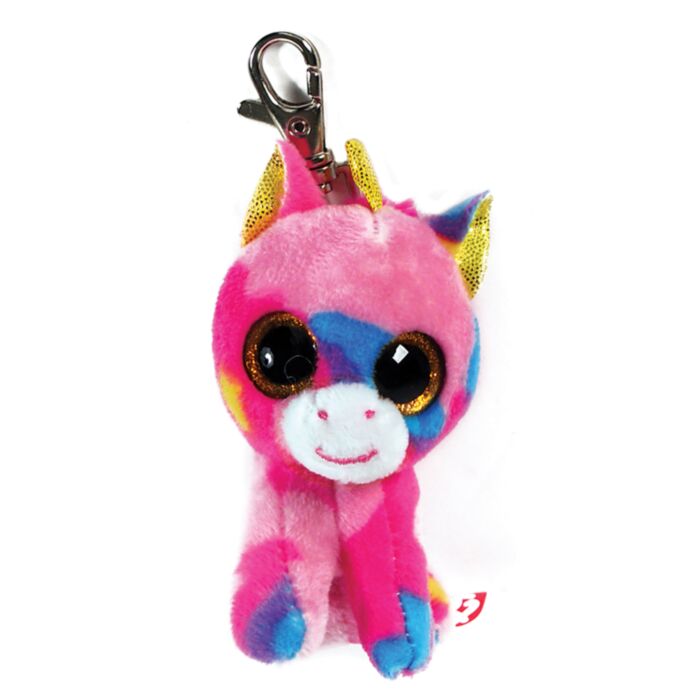 TY Beanie Boos Fantasia Plush Clip Unicorn Multicolor 8.5cm