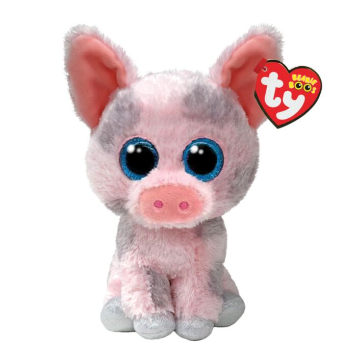 TY Beanie Boos Hambone Plush Pig Pink 15cm