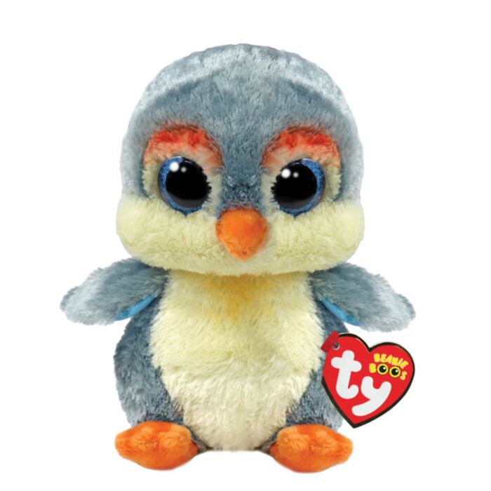 TY Beanie Boos Fisher Plush Penguin Gray 15cm