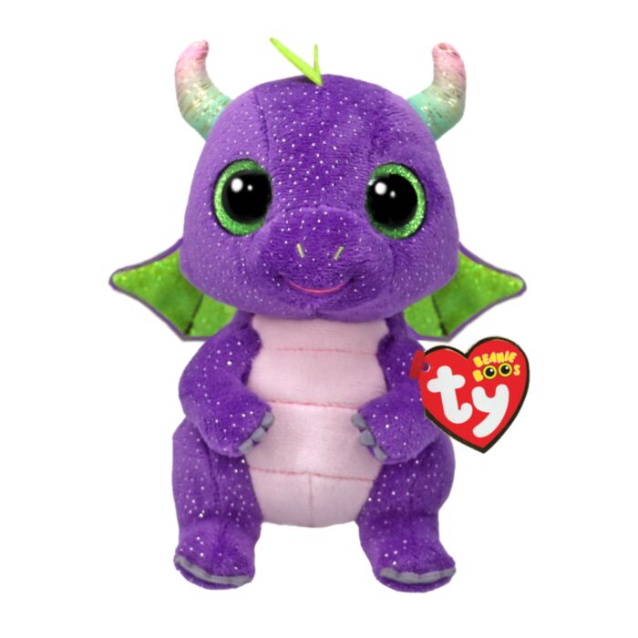 TY Beanie Boos Daphne Χνουδωτός Δράκος Μωβ 15εκ