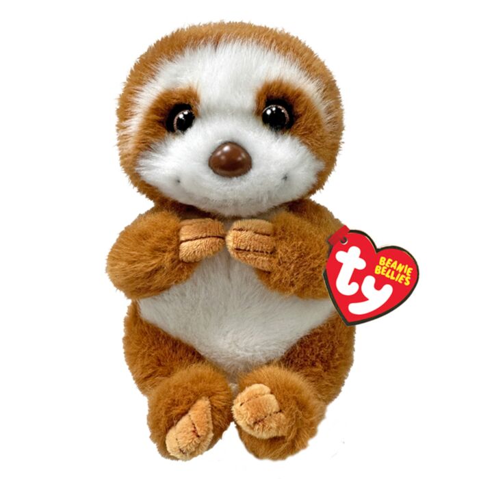 TY Beannie Bellies Stella Plush Sloth Brown 15cm