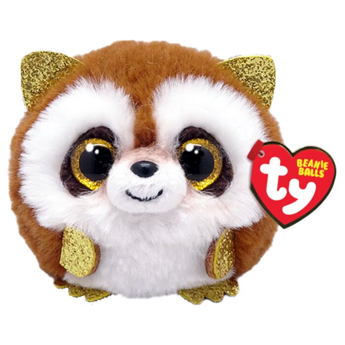 TY Beannie Balls Pickpocket Plush Raccoon Brown