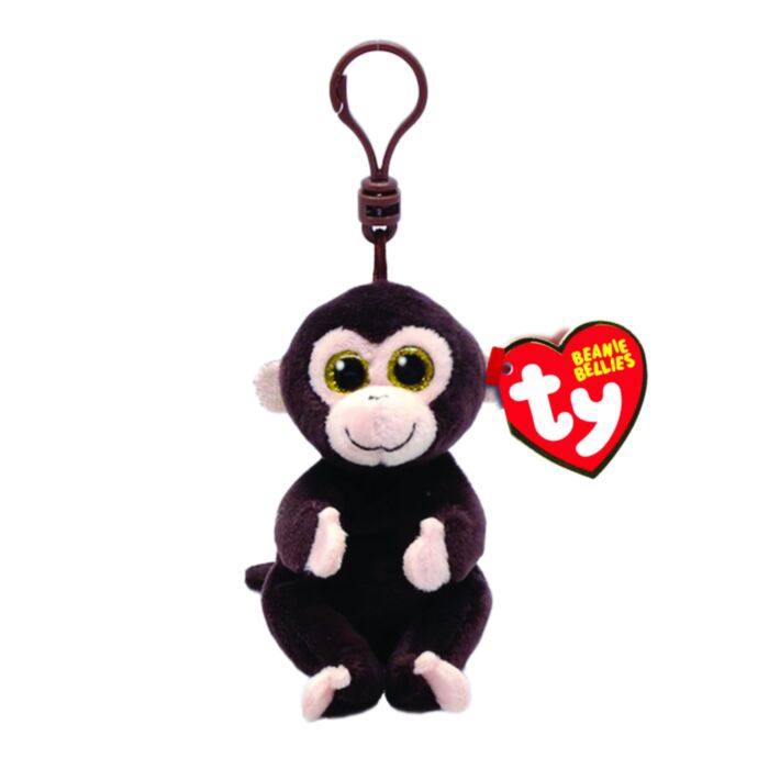 TY Beanie Bellies Matteo Plush Clip Monkey Brown 8.5cm