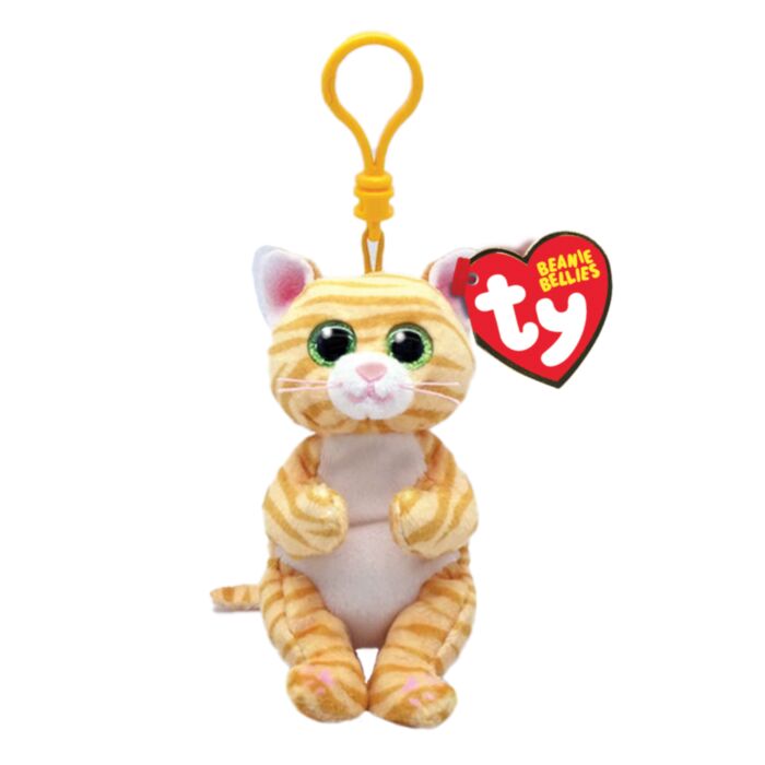 TY Beanie Bellies Mango Plush Clip Kitty Gold 8.5cm