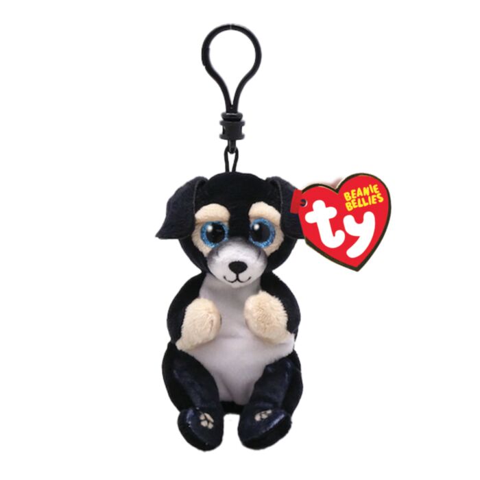 TY Beanie Bellies Ranger Plush Clip Dog Black 8.5cm