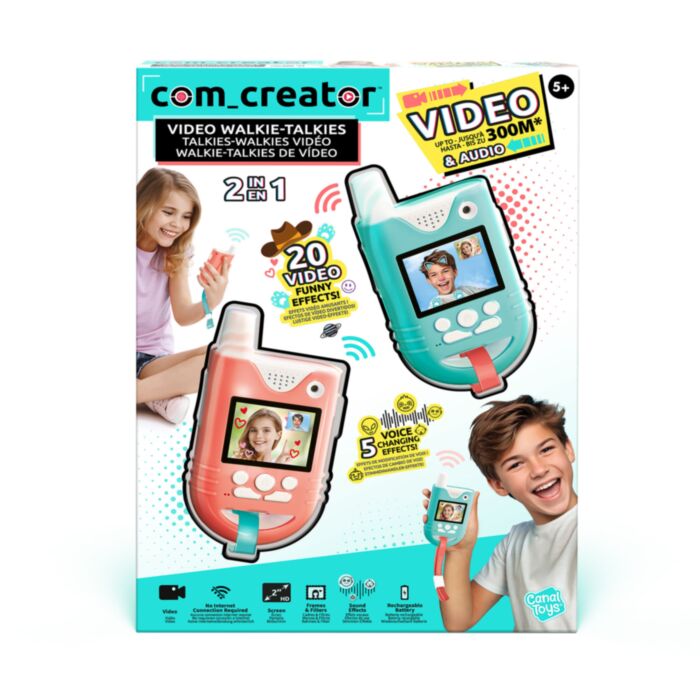 Com Creator Set of 2 Walkie-Talkies with Video Creator for Ages 6+