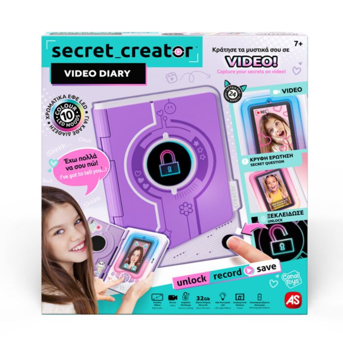 Secret Creator Video Diary Electronic Journal for Ages 8+
