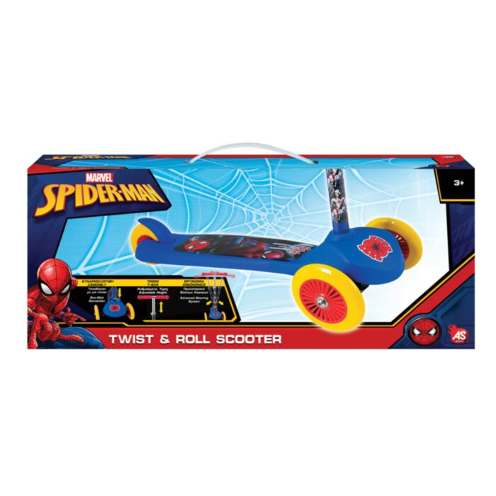 AS Twist N Roll Scooter Marvel Spiderman For Ages 3+