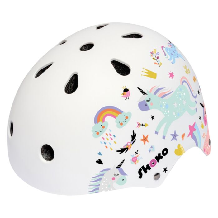 Shoko Kids Helmet With Light Unicorn Sparkle