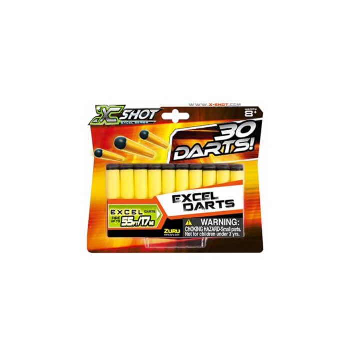 X-Shot Excel Darts Ανταλλακτικά Αφρώδη Βελάκια 30 τμχ Για 8+ Χρονών