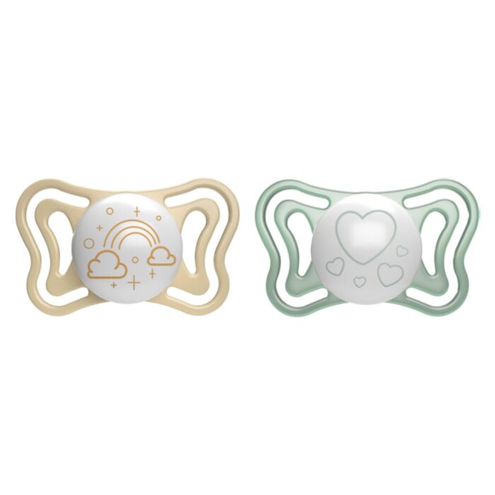 Chicco Light PhysioForma Night Pacifiers for 2-6 Months 2 pcs