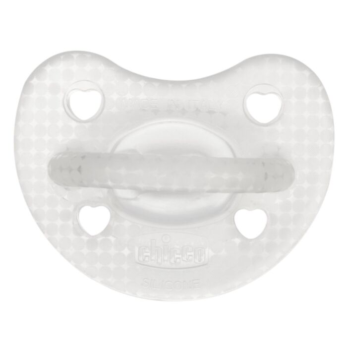 Chicco Πιπίλα Όλο Σιλικόνη PhysioForma Soft Διάφανη Για 2-6 Μηνών 2τμχ