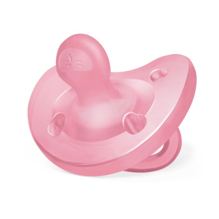 Chicco All Silicone Pacifier PhysioForma Soft Pink For 6-16 Months