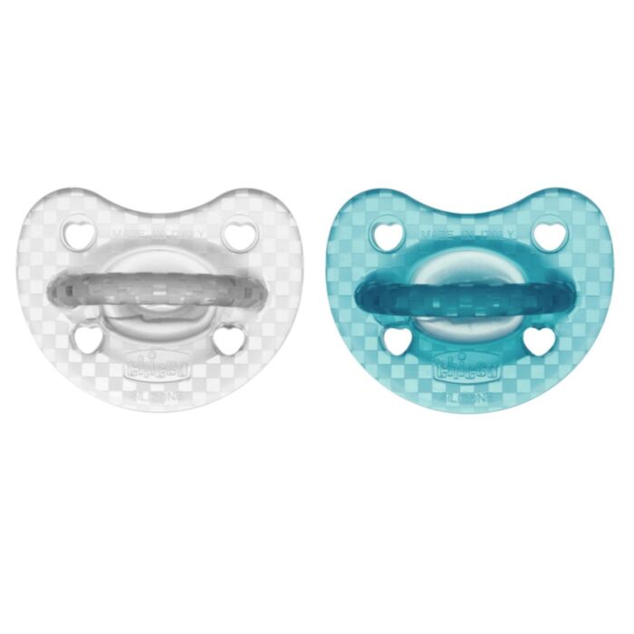 Chicco Soft Luxe PhysioForma Pacifiers Green - Gray for 16-36 Months 2 pcs