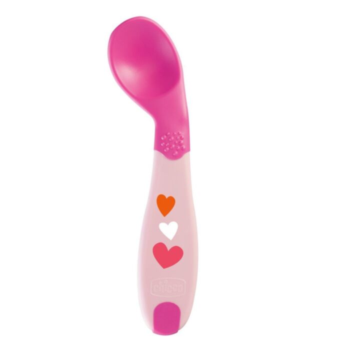 Chicco Soft Silicone Baby Spoon Red for 8+ Months