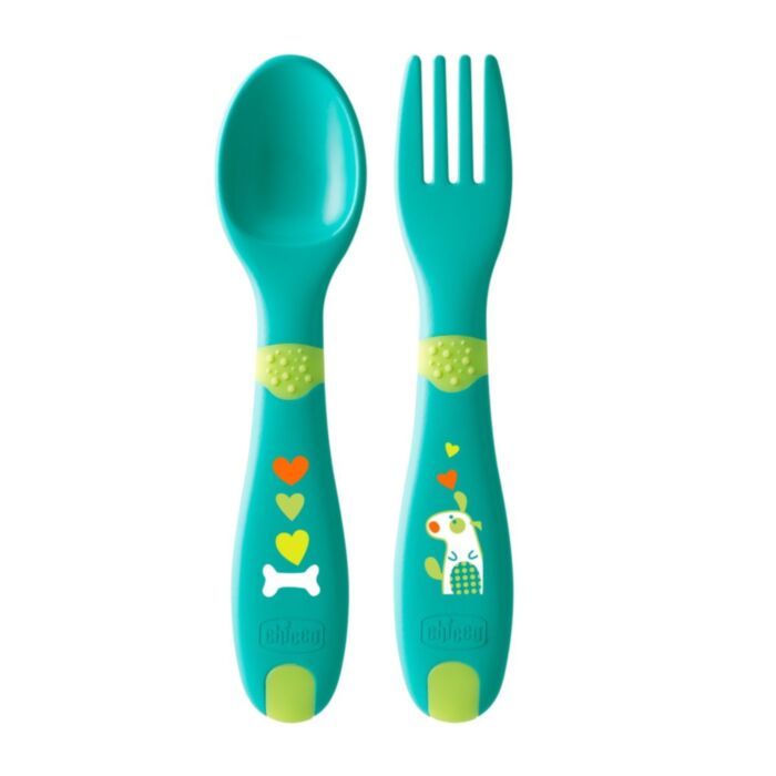 Chicco Baby Fork & Spoon Set for 12+ Months