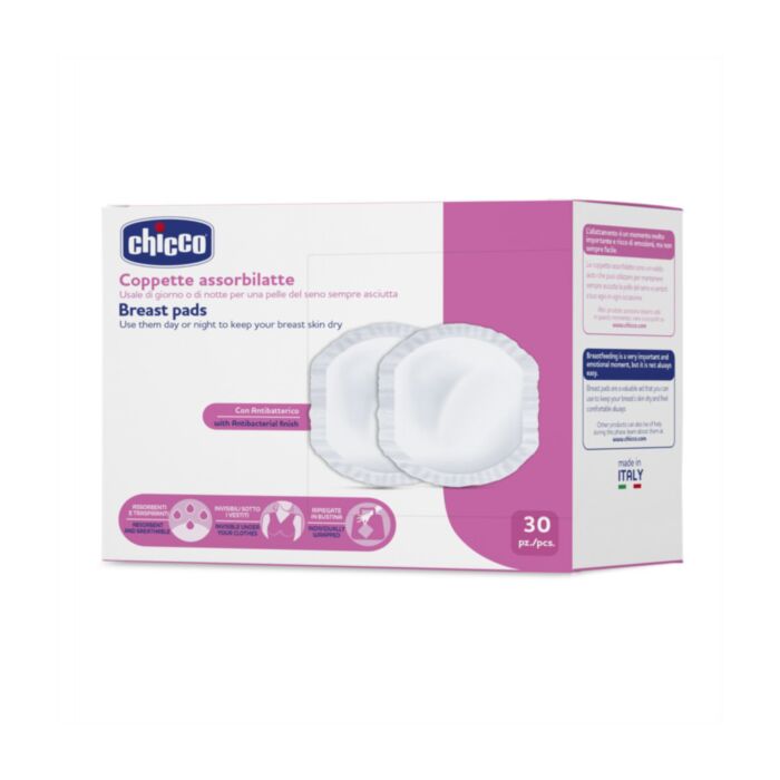 Chicco Επιθέματα Στήθους Αντιβακτηριακά 60τμχ