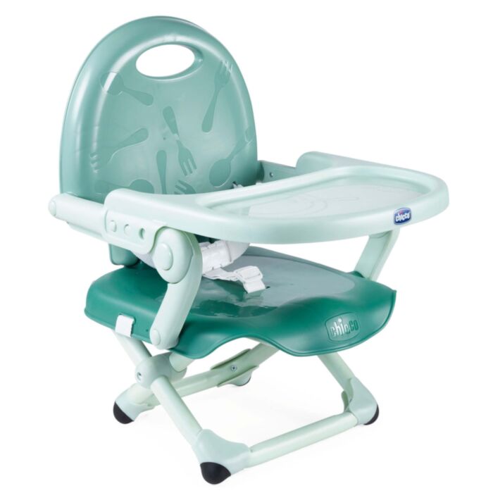 Chicco Portable Plastic Highchair for Chair Pocket Snack Sage