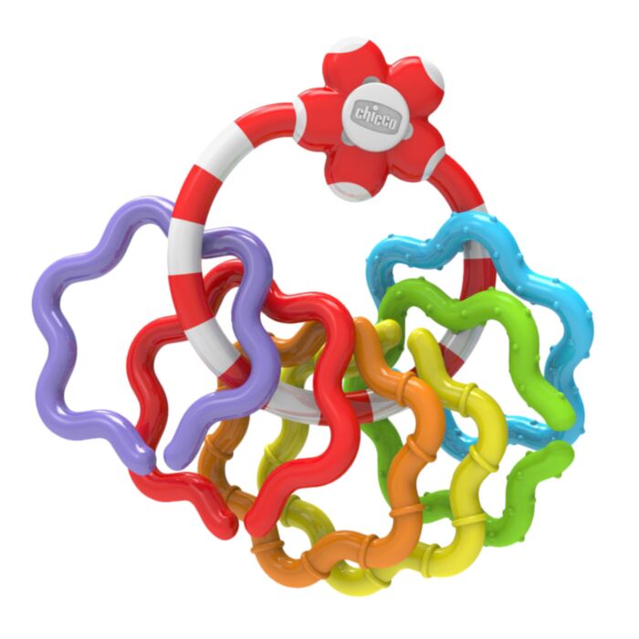 Chicco Baby Rattle Colorful Rings for 3-18 Months