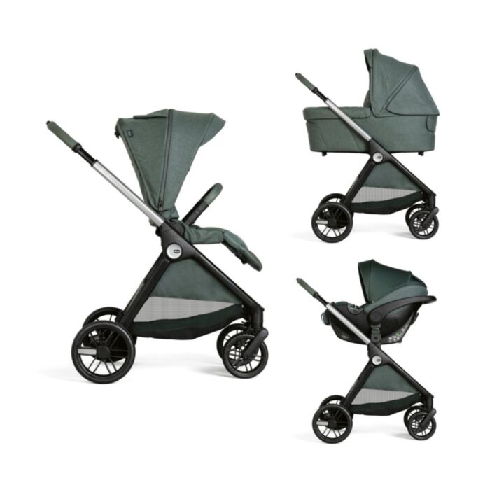 Chicco Καρότσι Μωρού Trio Bellagio - Καθισματάκι Αυτοκινήτου Kory Plus i-Size - Port Bebe Flexi Fir Tree